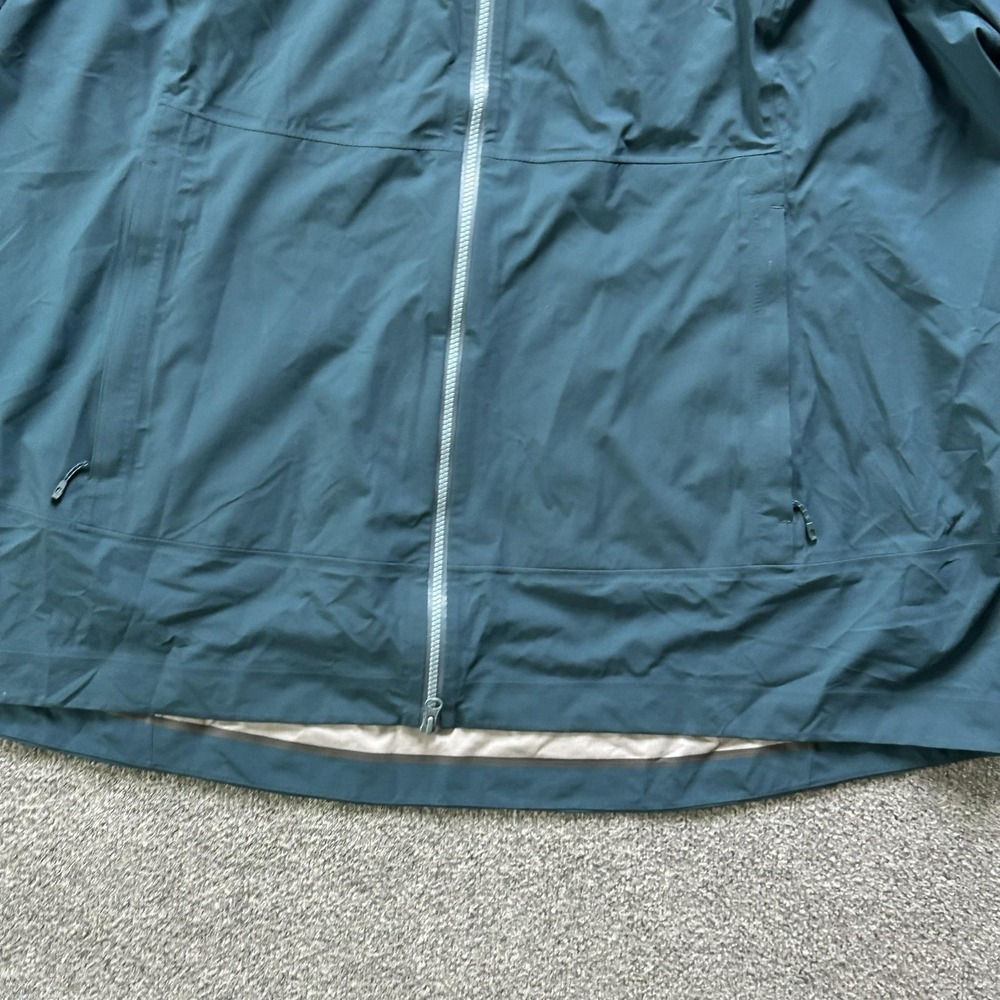 Duluth Trading Co Coat Mens 3XL Green Hooded Rain Jacket Full Zip Lightweight - Picture 8 of 9